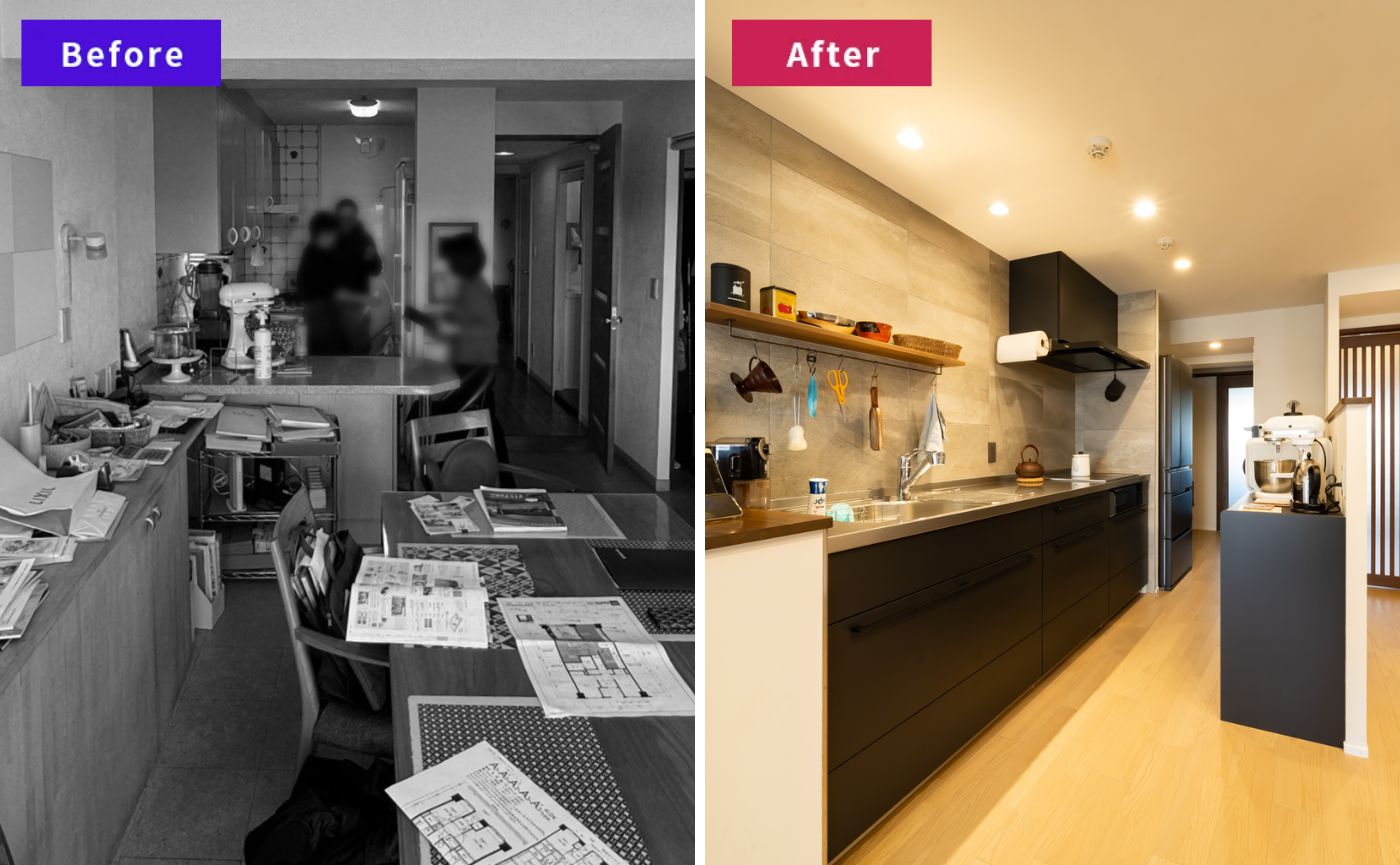 壁付キッチンBefore/after