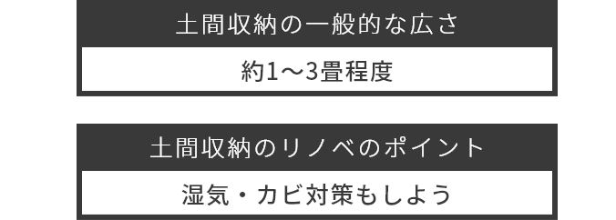 土間の大きさ・ポイント