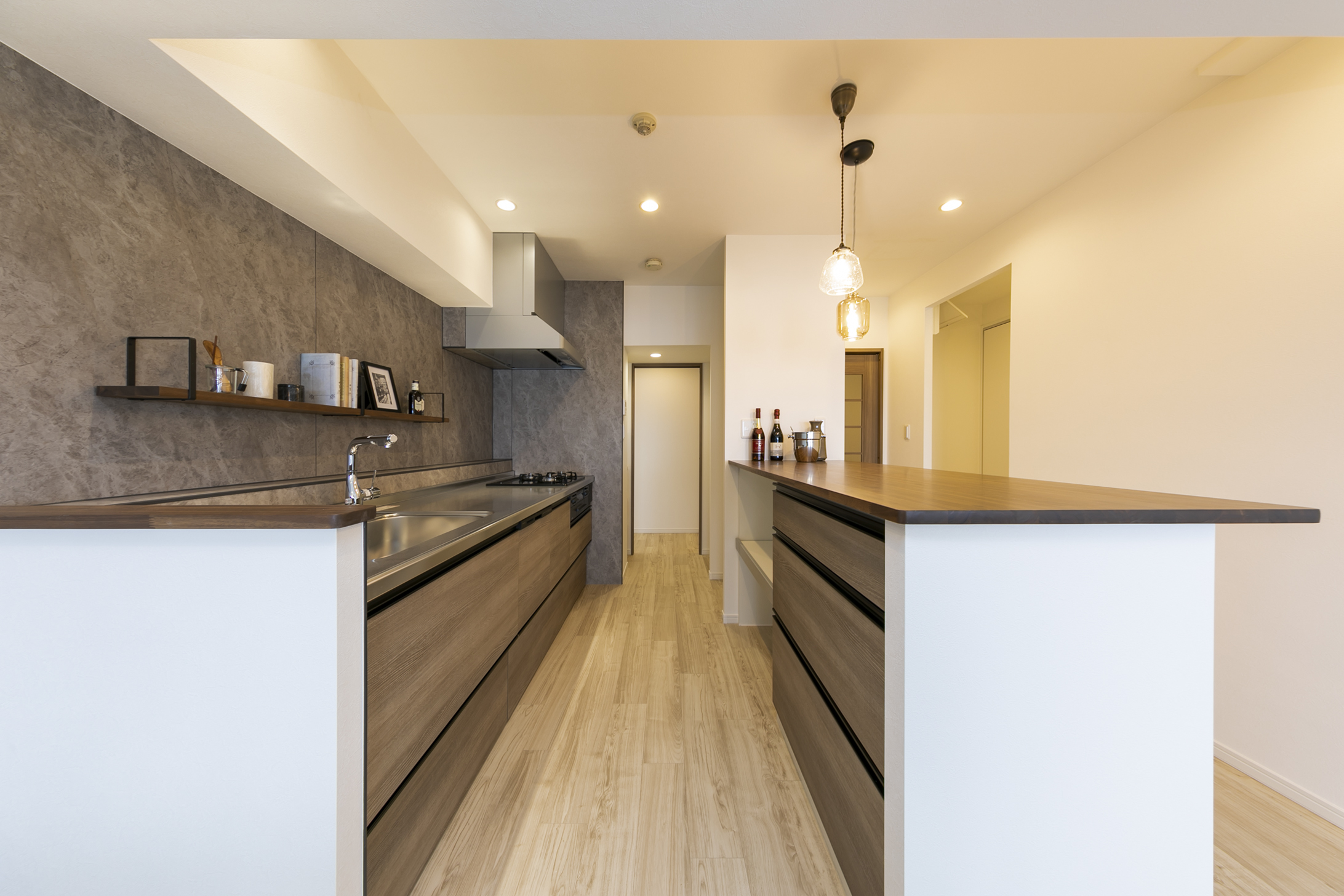 壁付けキッチン施工事例 船橋市ファミリーリノベ